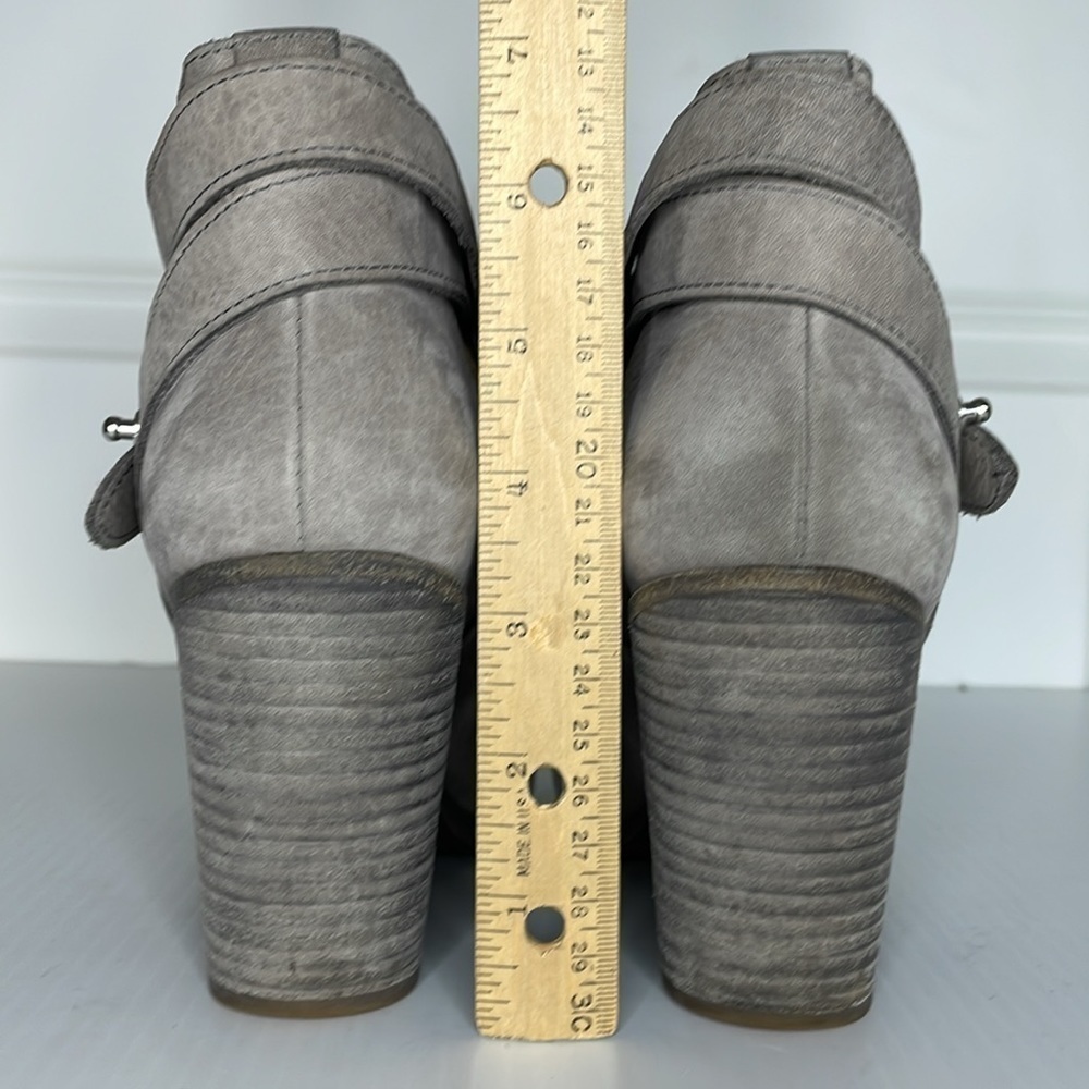 Rag & Bone Boots Ankle Harrow Booties Size 8.5 Grey Suede Heels - Picture 13 of 13